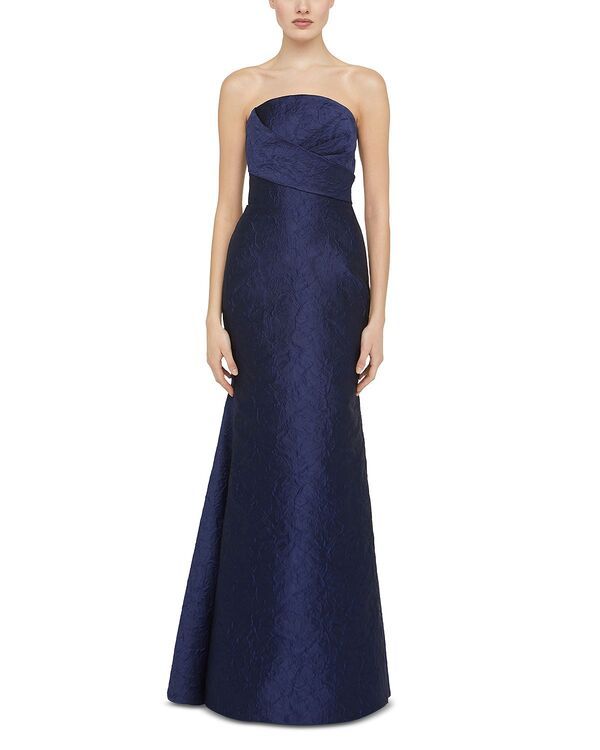 セイア レディース トップス ワンピーストラップレス Theia Harlow Strapless Gown Midnight Fog