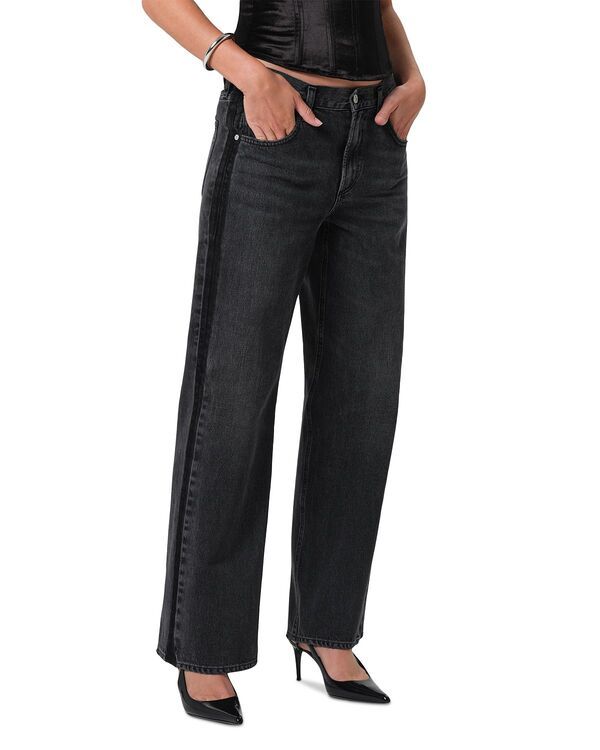 シチズンズ オブ ヒューマニティ レディース ボトムス デニムパンツ ストレート ローライズ ジーンズ Citizens of Humanity Lindz Low Riseasy Straight Leg Jeans in Kuro