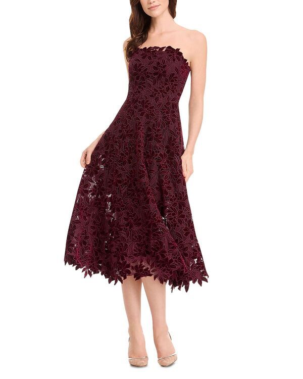 ドレスザポプレーション レディース トップス ワンピーストラップレス レース Dress the Population Kailyn Strapless Lace Dress Oxblood オックスブラッド