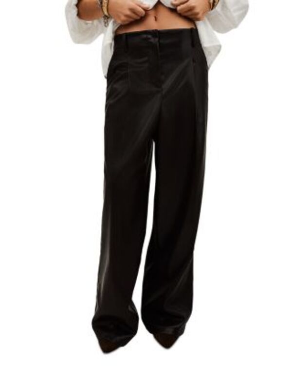 バッシュ レディース ボトムス カジュアルパンツ レザー フェイクレザー bash Rami Faux Leather Pants Brown ブラウン