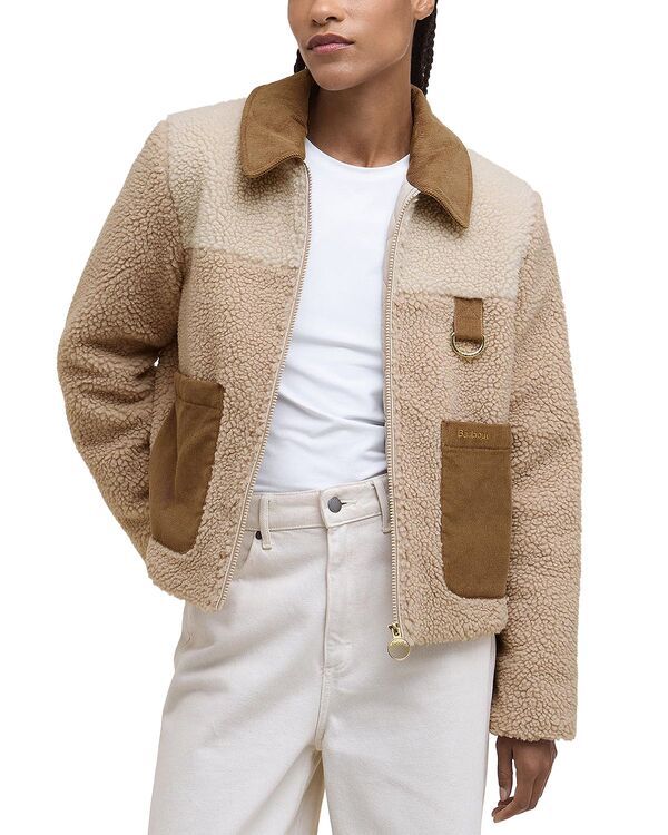 バブアー レディース アウター ジャケット・ブルゾン フリース Barbour Malena Fleece Jacket NaturalEcru エクリュ