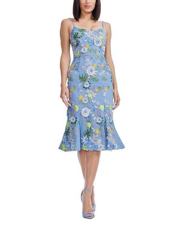 ドレスザポプレーション レディース トップス ワンピース フラワー柄 フラワー Dress the Population Allona Floral Appliqu Dressky Multi マルチカラー