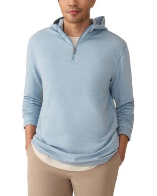 ファレティ メンズ アウター パーカー・スウェット ハーフジップ Faherty Movement Quarter Zip Hoodie Channel Cove Stripe ストライプ