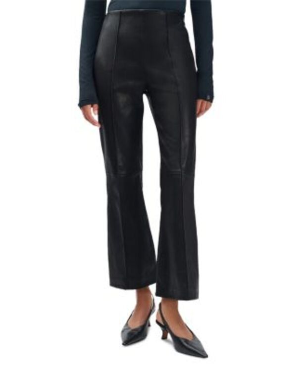ラグアンドボーン レディース ボトムス カジュアルパンツ レザー rag bone Irina Leather Kick Flare Pants Black ブラック