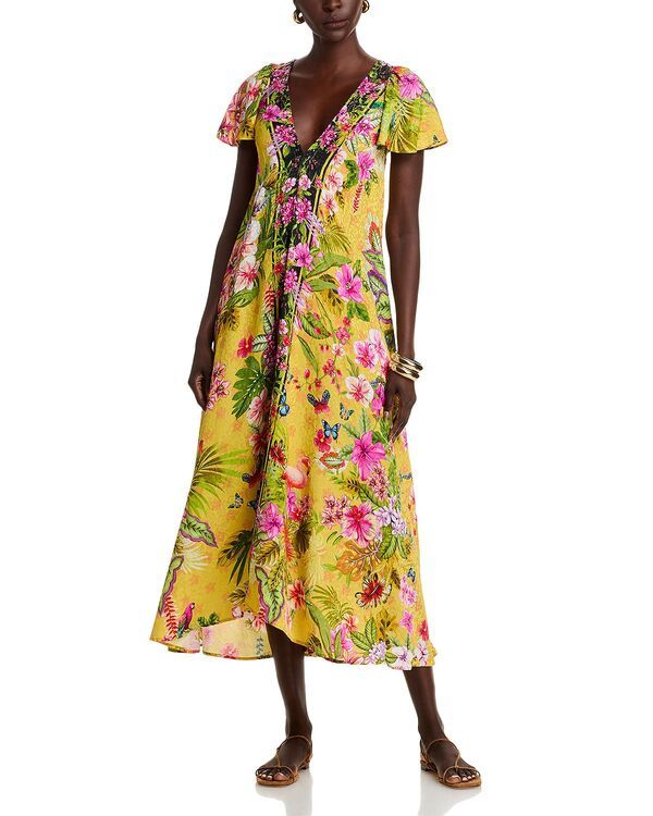 ジョニーワズ レディース トップス ワンピース Johnny Was Eva Flutter Sleeve Dress Amorina