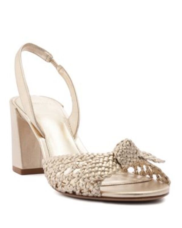 アレクサンドラバードマン レディース シューズ サンダル ヒール Alexandre Birman Womens Easy Clarita Block Heel Sandals Golden
