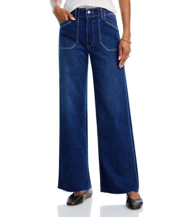 ペイジ レディース ボトムス デニムパンツ ワイドレッグ ジーンズ PAIGE Anessa High Rise Raw Hem Wide Leg Jeans in Live Forever Live Forever