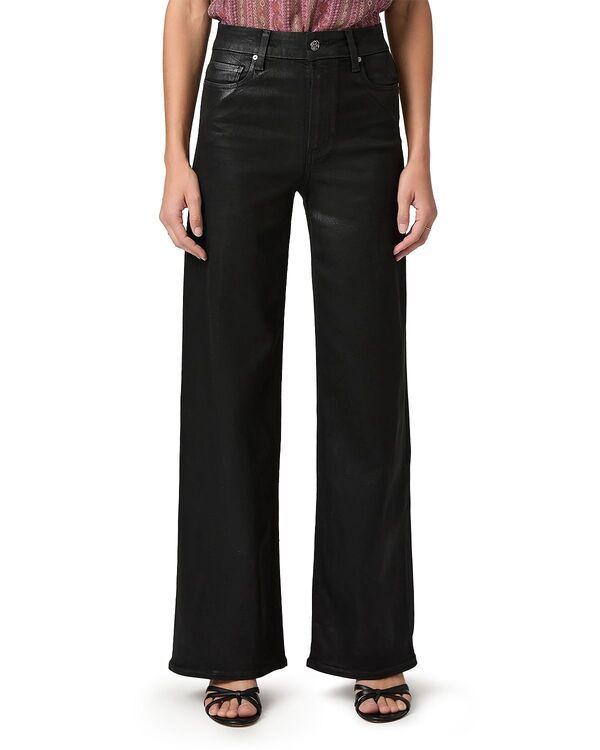 ペイジ レディース ボトムス デニムパンツ ワイドレッグ コート ジーンズ PAIGE Anessa High Rise Coated Wide Leg Jeans Fog Black Fog Luxe Coating ブラック