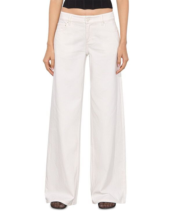 アリスアンドオリビア レディース ボトムス デニムパンツ ローライズ ジーンズ Alice and Oliviamazing Low Rise Baggy Jeans Off White オフホワイト