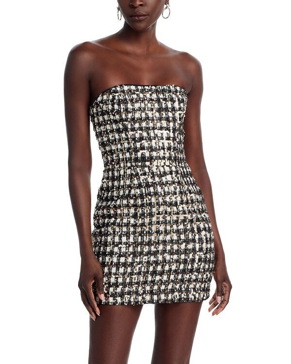 ブラックハロ レディース トップス ワンピース ミニ ツイード スパンコール Black Haloreilla Sequined Tweed Mini Dress Tweed Shimmer