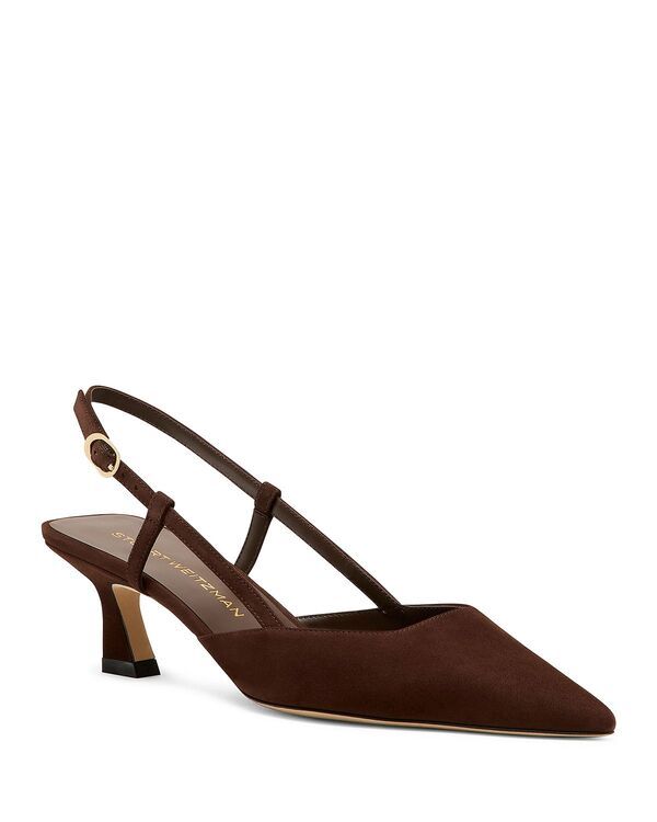スチュアート ワイツマン レディース シューズ パンプスエード Stuart Weitzman Womens Vinnie 50 Slingback Suede Pumps Walnut