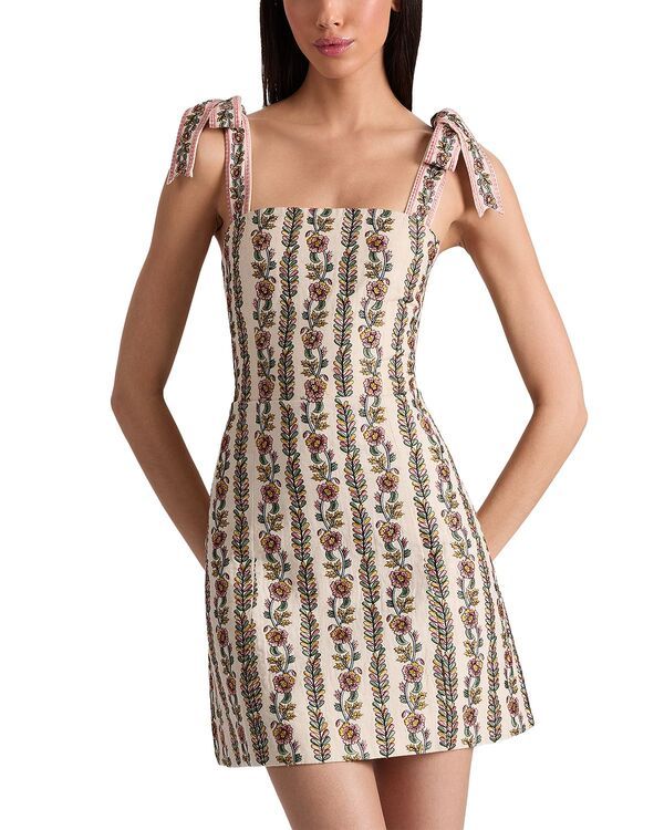 アリスアンドオリビア レディース トップス ワンピース 刺繍 Alice and Olivia Maryann Embroideredress Off White Multi オフホワイト