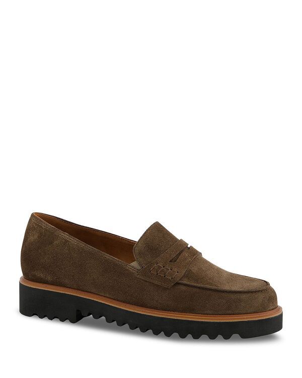 ポール・グリーン レディース シューズ スリッポン・ローファー Paul Green Womens Carmel Penny Loafers Earth Soft Suede