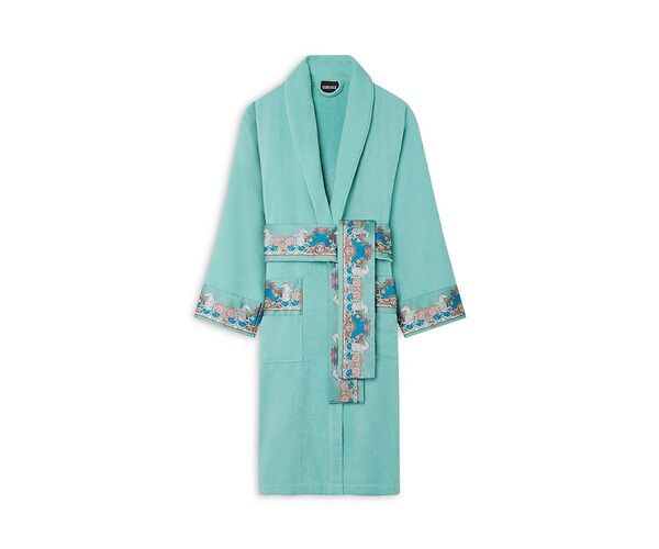 ヴェルサーチ レディース アンダーウェア ナイトウェア パイル Versace Coral Theatre Terry Bath Robe Sea GreenDark Sea Green グリーン