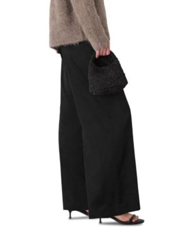 ホイッスルズ レディース ボトムス カジュアルパンツ サテン Whistles Textured Satin Pintuck Pants Black ブラック