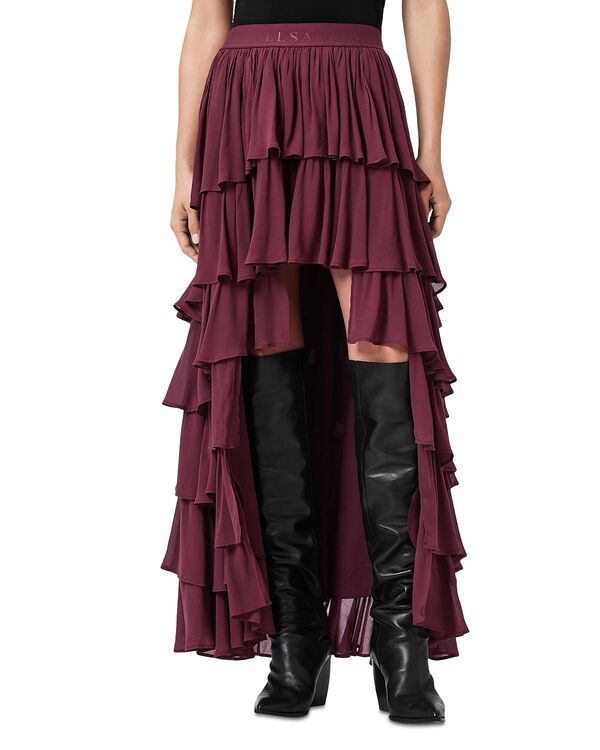 オールセインツ レディース ボトムスカート マキシ ALLSAINTS Cavalry Maxi Skirtawny Port
