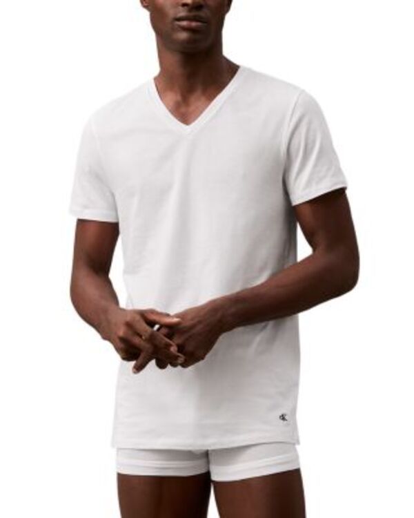 カルバンクライン メンズ トップス Tシャツ Vネック コットン Calvin Klein Cotton Classics V Neck Tees Pack of 3 Black ブラック