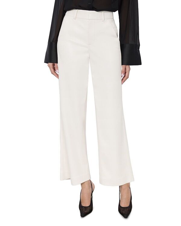 アリスアンドオリビア レディース ボトムス カジュアルパンツ アンクル レザー フェイクレザー Alice and Olivialexander Faux Leather High Rise Slim Straight Ankle Trousers Off W