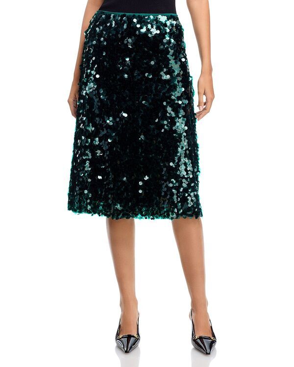 ヴィンス レディース ボトムスカート ミディ スパンコール Vince Sequined Midi Skirt Juniper