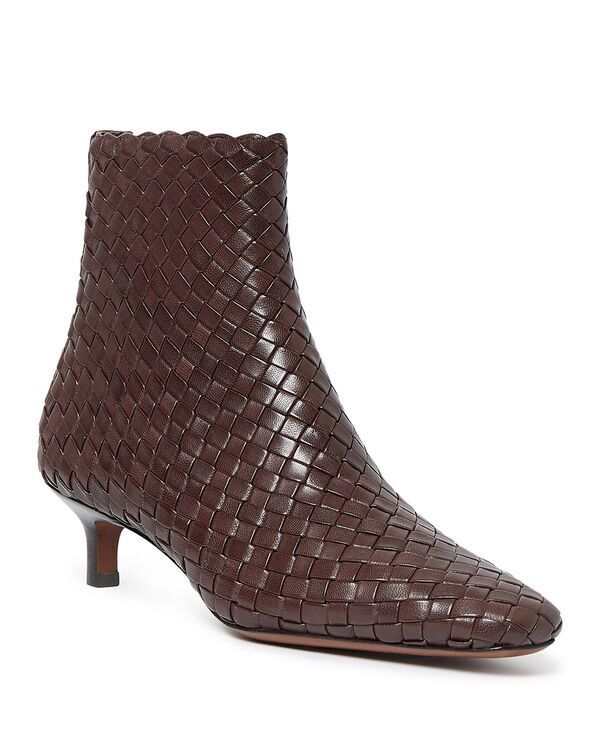 ロフラー ランダル レディース シューズ ブーツ・レインブーツ アンクル レザー Loefflerandalloefflerandal Womens Woven Leather Ankle Boots Espresso