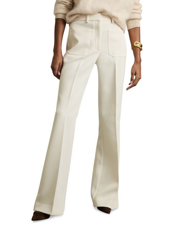 レイス レディース ボトムス カジュアルパンツ REISS Priya Flare Trousers Cream クリーム