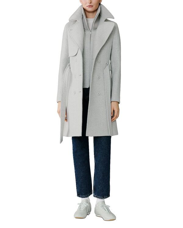 ソイアアンドキョー レディース アウター コート Soia Kyo Fabianne Classic Notch Collar Coat Stone Blue ブルー