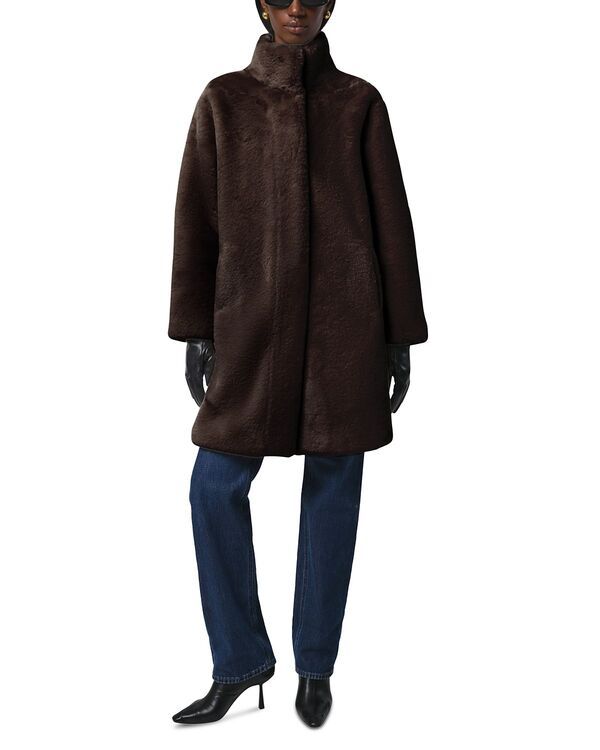 アパリス レディース アウター コート Apparis Blair Faux Fur Mid Length Coat Espresso