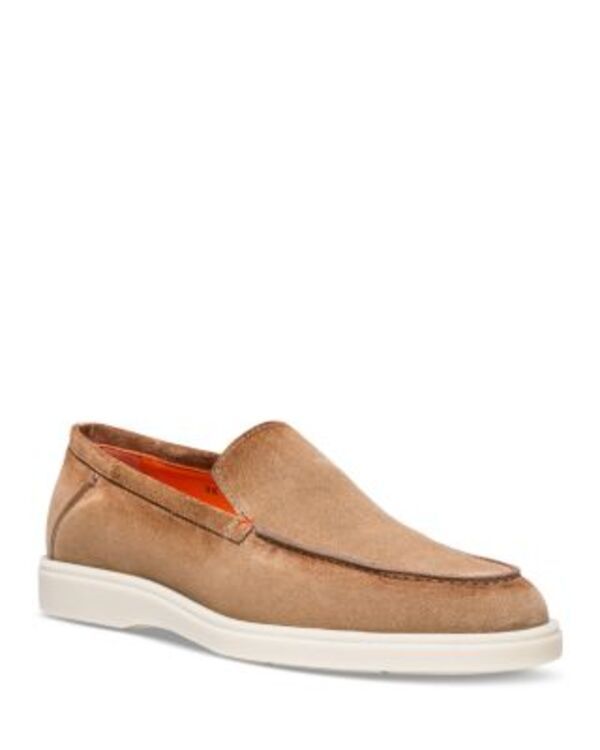 サントーニ メンズ シューズ スリッポン・ローファー Santoni Mens Detroit Slip On Loafers Light Brown ブラウン