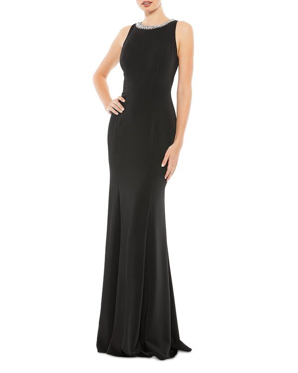 マックダガル レディース アクセサリー ネックレス・チョーカー・ペンダントトップ Mac Duggal Embellished Neck Trumpet Gown Black ブラック