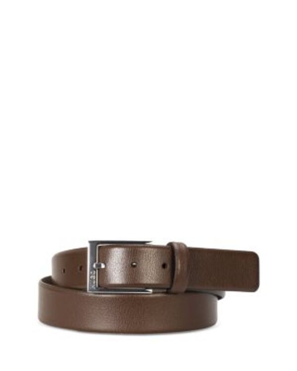 ボス メンズ アクセサリー ベルト レザー BOSS Mens Gellot_Sz35 Leather Belt Dark Brown ブラウン