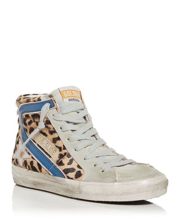 ゴールデングース レディース シューズ スニーカー プリント Golden Goose Womens Slide Leopard Print Calf Hair High Top Sneakers Leopard Ice アニマル
