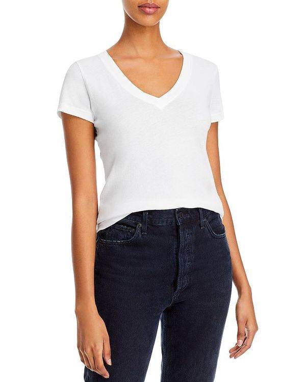 ラジャンス レディース トップス Tシャツ Vネック コットン LAGENCE Becca Cotton VNeck Tee White ホワイト 20,286円