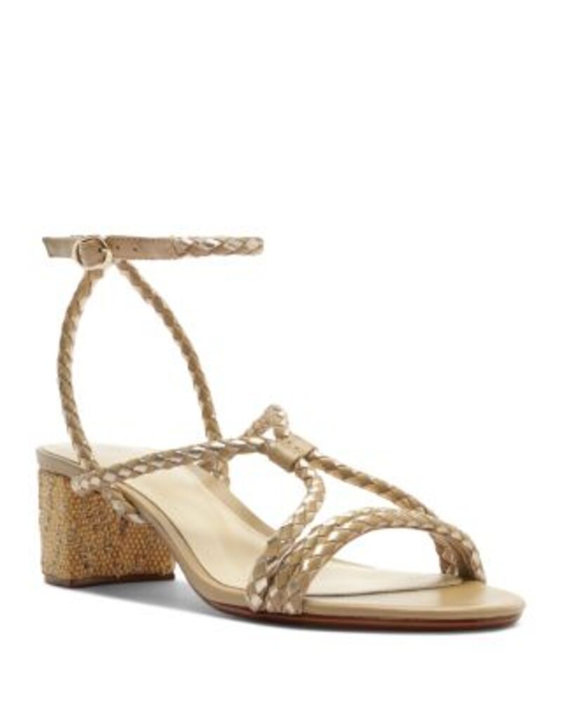 アレクサンドラバードマン レディース シューズ サンダル ヒール Alexandre Birman Womens Elba Block Heel SandalsemolinaGolden