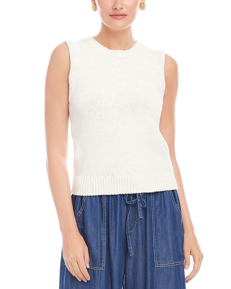 フィフティーントゥエンティ レディース アウター ニット・セーター Fifteen Twenty Kimmy Keyhole Sweater Tank Cream クリーム