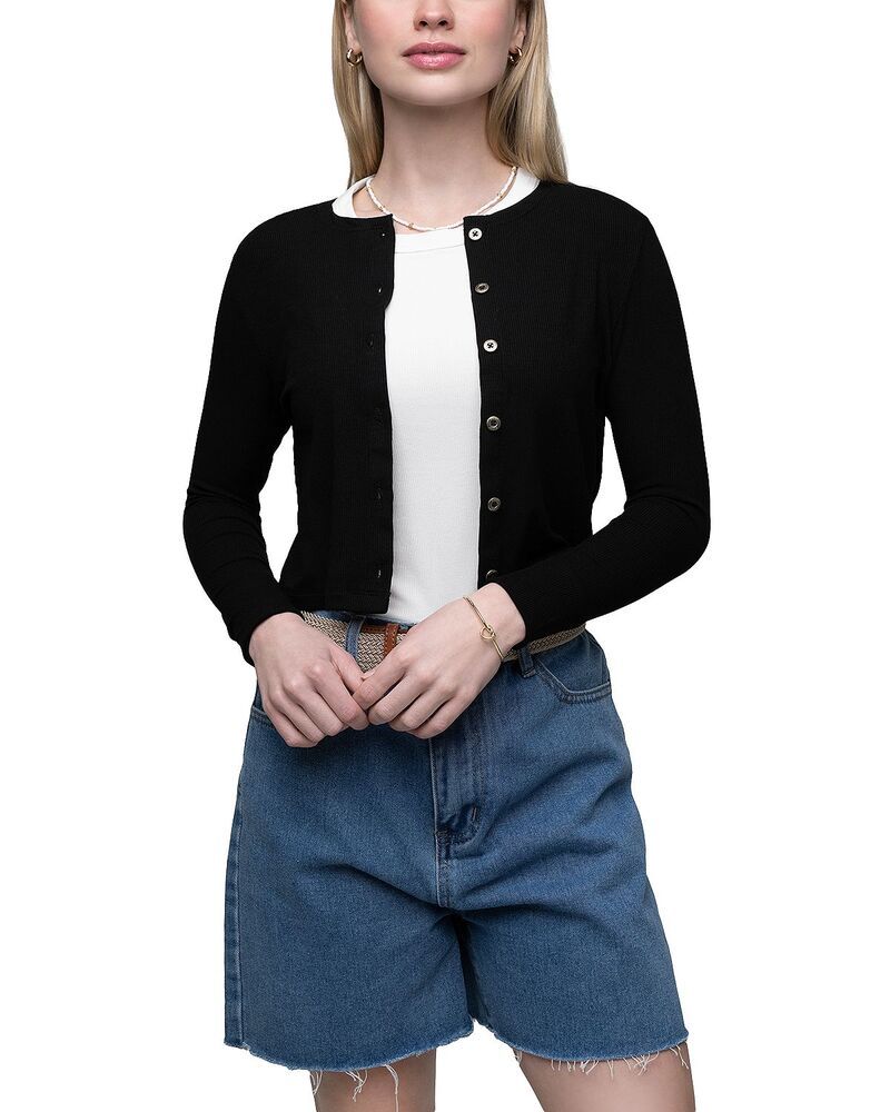 ポイント レディース アウター カーディガン セーター シャツ Point Classic T Shirt Cardigan Sweater Black ブラック