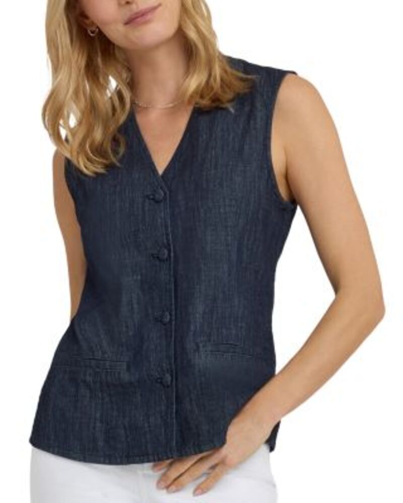 エヌワイディージェイ レディース アウター ベスト デニム NYDJ Denim Vest Dark Indigo インディゴ