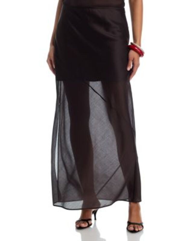 ヘルムート ラング レディース ボトムスカート シアー マキシ Helmut Lang Sheer Maxi Skirt Bistre