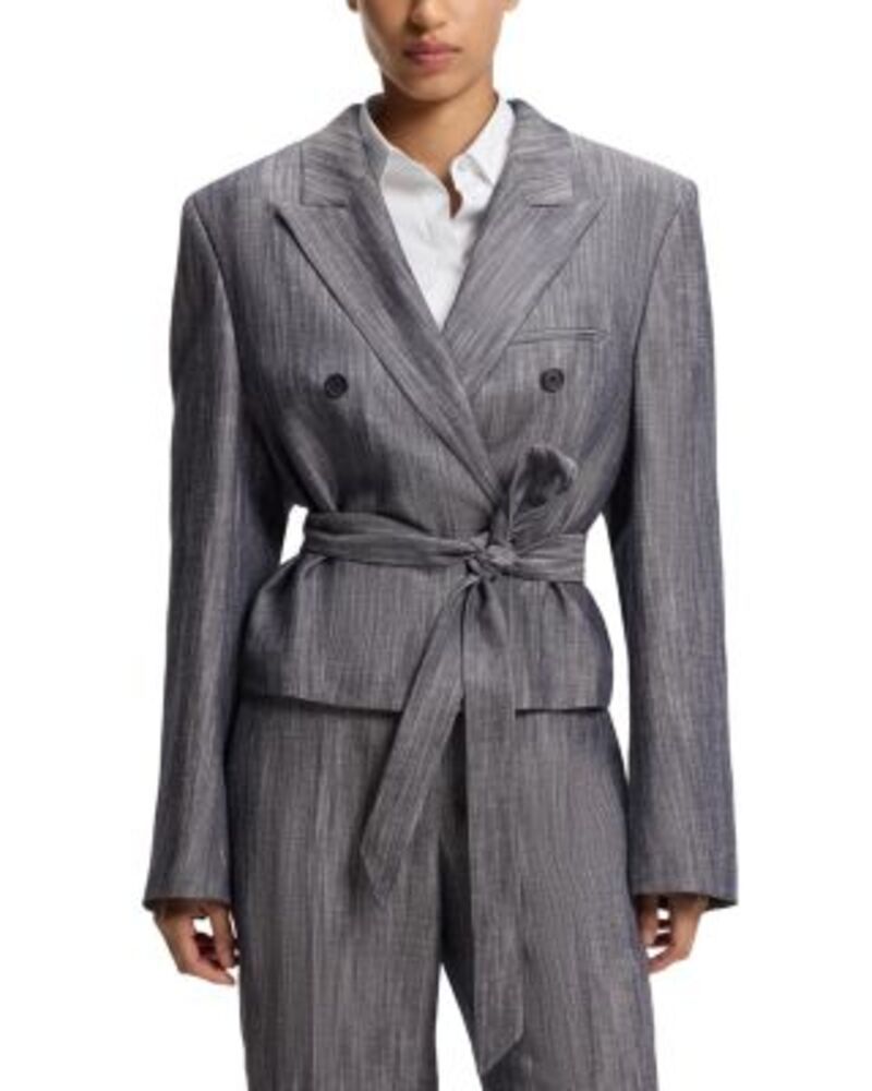 ボス レディース アウター ジャケット・ブルゾン ブレザー BOSS Jelsia Blazer Charcoal Sharkskin チャコール