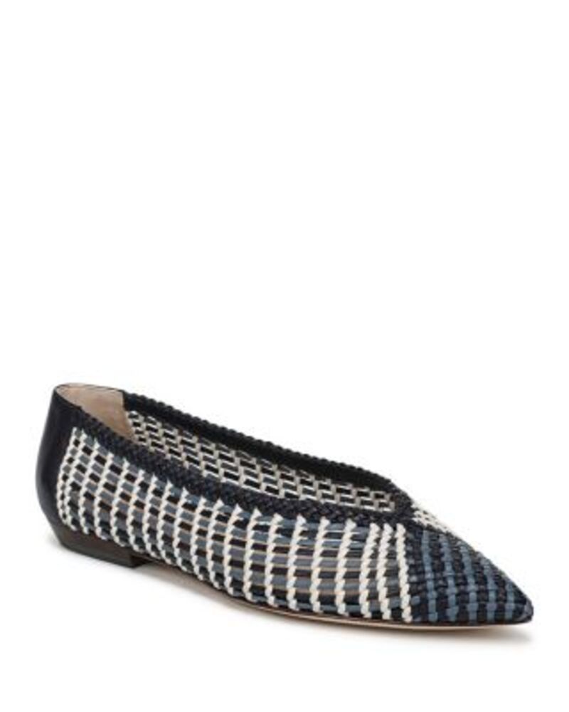 ヴェロニカ ベアード レディース シューズ パンプス レザー Veronica Beard Womens Bancroft Woven Leather Ballet Flats Blue Multi ブルー