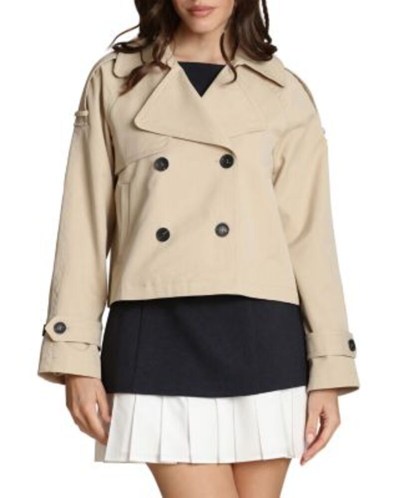 アヴェックレフィーユ レディース アウター ジャケット・ブルゾン クロップド Avec Les Filles Double Breasted Cropped Trench Jacket Seashell 27,820円