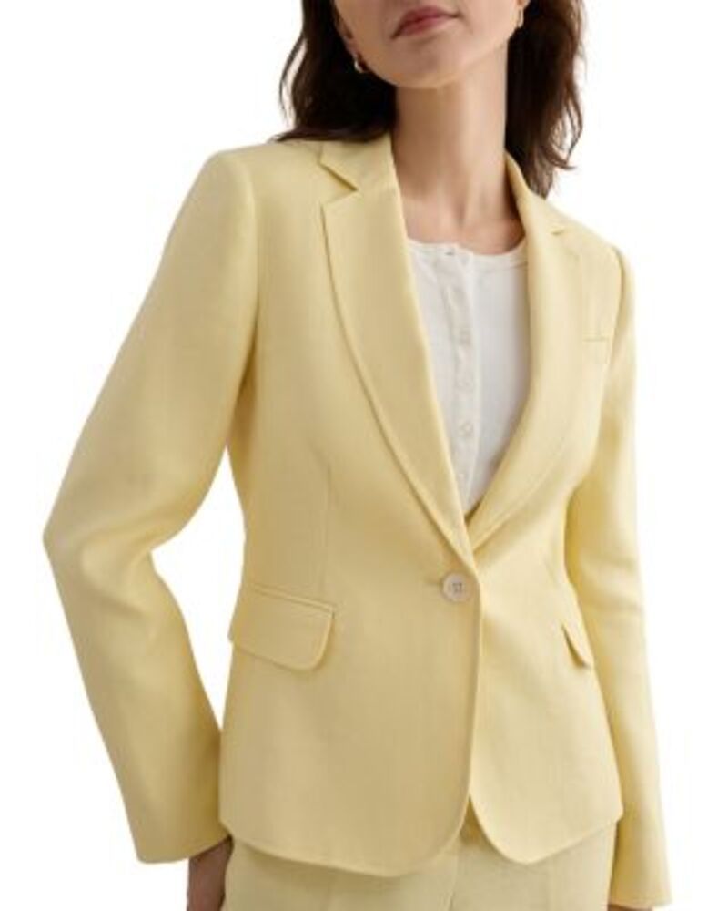 ホッブスロンドン レディース アウター ジャケット・ブルゾン リネン HOBBS LONDON Adalee Linen Jacket Soft Yellow イエロー