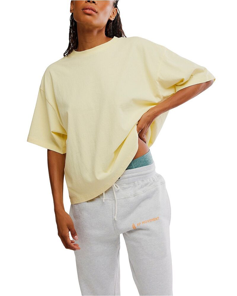 フリーピープル レディース トップス Tシャツ Free People Tackle Boxy Tee Sunlit Yellow イエロー
