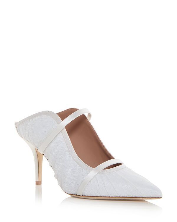 マローンスリアーズ レディース シューズ サンダル Malone Souliers Womens Maureen Pointed Mules WhiteWhite ホワイト