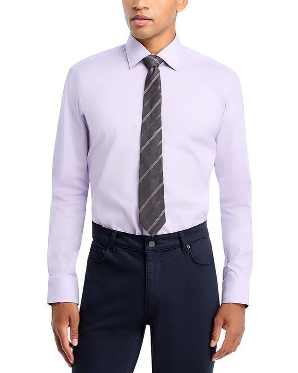 ボス レディース トップス シャツ レギュラーフィット BOSS Kent Stretch Regular Fit Dress Shirt Light Pastel Purple パープル