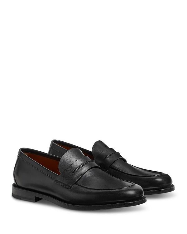 ゼニア レディース シューズ スリッポン・ローファー レザー ローファー ZEGNA Leather Mocassin Corso Loafers Black ブラック