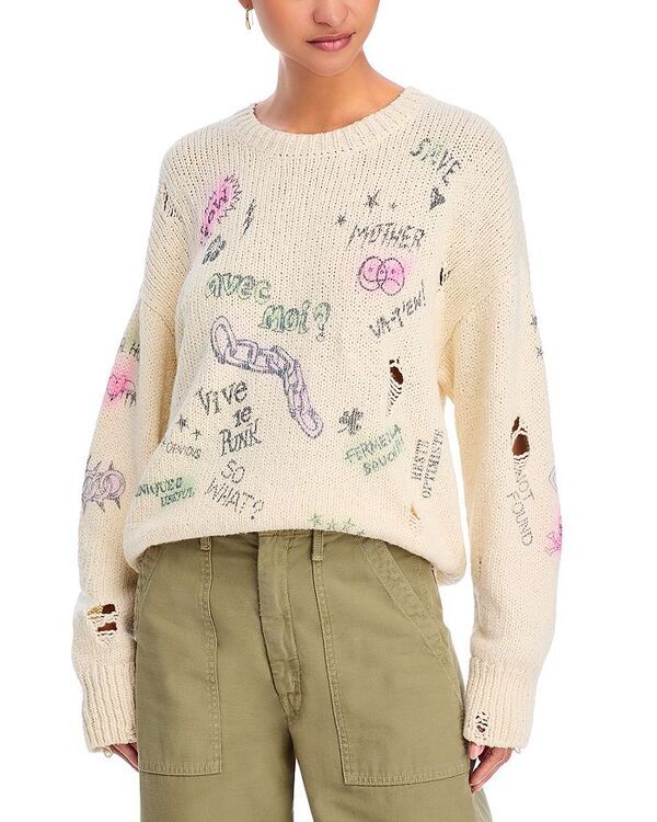 マザー レディース アウター ニット・セーター セーター MOTHER The Biggie Jumper Sweater Vive Le Punk