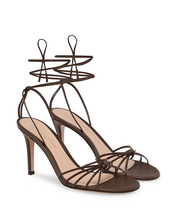 ジャンヴィト ロッシ レディース シューズ サンダル Gianvito Rossi Womens Gwyneth 85 Sandals Brown Leather ブラウン