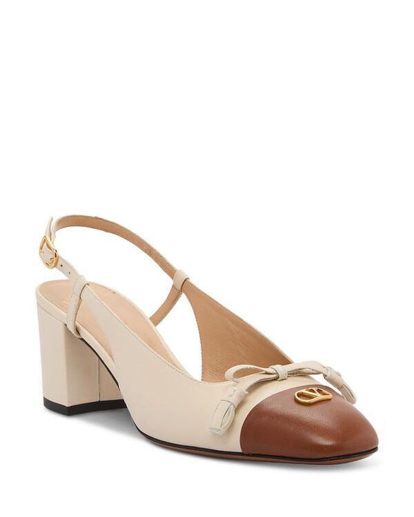 ヴァレンティノ レディース シューズ パンプス Valentino Garavani Womens Slingback Pumps TobaccoButter White ホワイト
