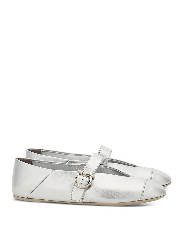 フェラガモ レディース シューズ パンプス FERRAGAMO Womens Giancini Ballet Flats Silver シルバー