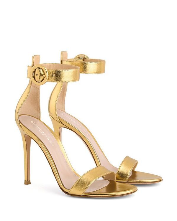 ジャンヴィト ロッシ レディース シューズ サンダル Gianvito Rossi Womens Portofino 105 Sandals Gold Nappa Leather ゴールド